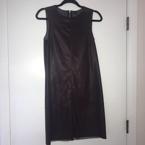 Plum Faux Leather Dress